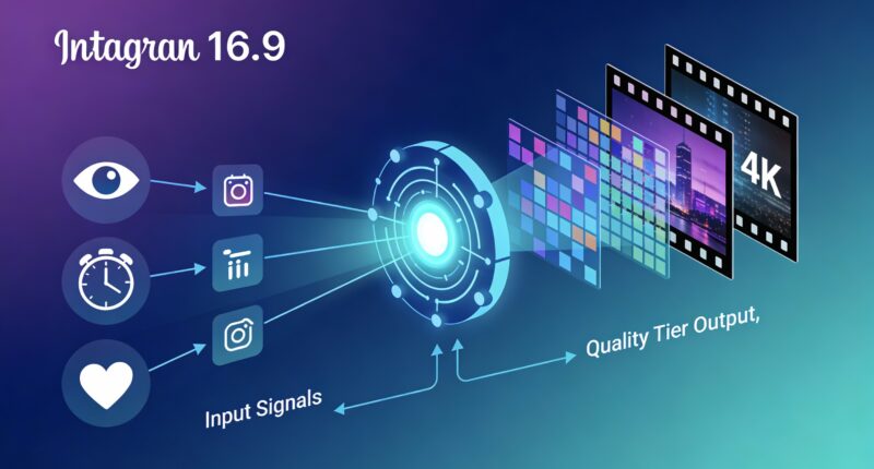 "Comparison of blurry and high-quality Instagram videos showing the difference in resolution based on views."