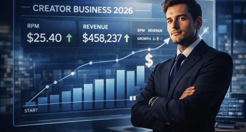 TikTok RPM 2026 Analytics Dashboard showing high revenue growth for content creators
